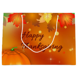 Fröhliches Erntedankfest farbenfrohe Herbstleaves Große Geschenktüte