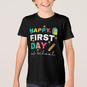 Fröhliches Erstes Schultag Shirt, Lehrer Tri-Blend Shirt