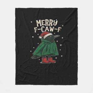 Fröhliches F-Caw-F Fleecedecke