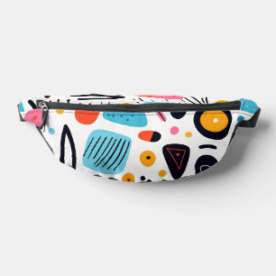 Fröhliches, farbenfrohes, geometrisches Muster im Bauchtasche
