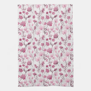 Fröhliches Flora Küchenhandtuch - Rose Geschirrtuch