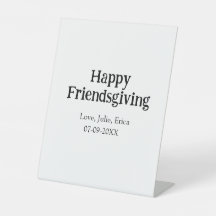 Fröhliches Friendsgiving Name hinzufügen mit Liebe