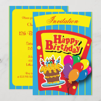 Fröhliches Geburtstags-Party Einladung