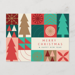 Fröhliches geometrisches Weihnachten - Moderne Fei