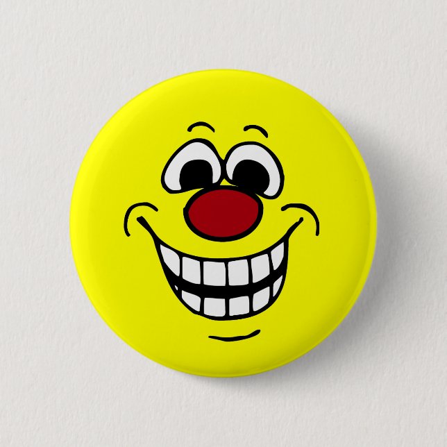 Fröhliches Gesicht Grumpey Button (Vorderseite)
