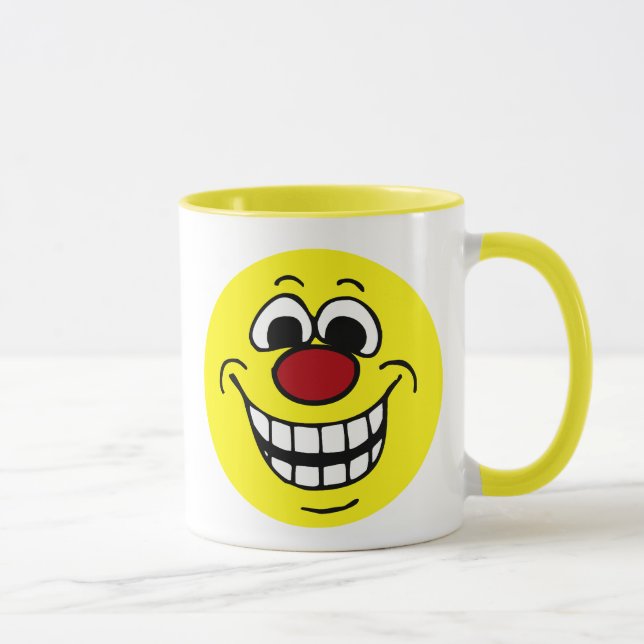 Fröhliches Gesicht Grumpey Tasse (Rechts)
