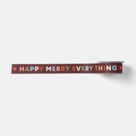 Fröhliches Glückliches Alles Weihnachtsband Satinband