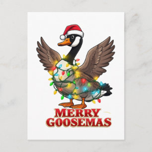 Fröhliches Goosemas Lustiges Weihnachtsgans Xmas Postkarte