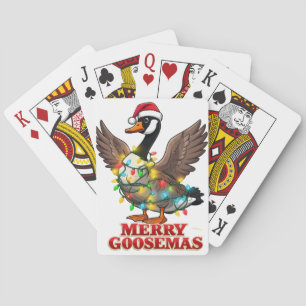 Fröhliches Goosemas Lustiges Weihnachtsgans Xmas Spielkarten