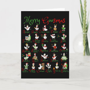 Fröhliches Goosmas Weihnachten Dummer Gans A bis Z Karte