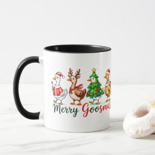 Fröhliches Goosmas Weihnachten Lustiges Gans Tri-B Tasse