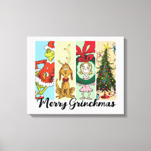Fröhliches Grinchmas-Feier-Collage Leinwanddruck