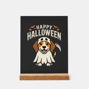 Fröhliches Halloween Beagle Hund Design_1 Acrylschild