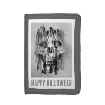 Fröhliches Halloween. Bedrängter Totenkopf