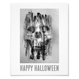 Fröhliches Halloween. Belasteter Schädel Fotodruck