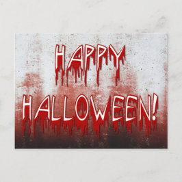 Fröhliches Halloween Blut auf Postkarte