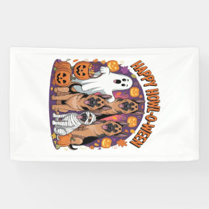 Fröhliches Halloween Deutscher Schäferhund Banner