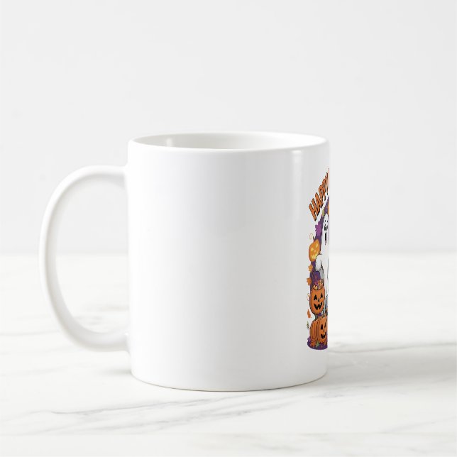 Fröhliches Halloween Deutscher Schäferhund Kaffeetasse (Links)