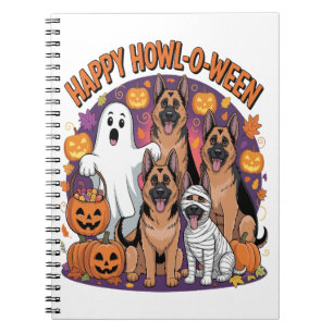 Fröhliches Halloween Deutscher Schäferhund Notizblock