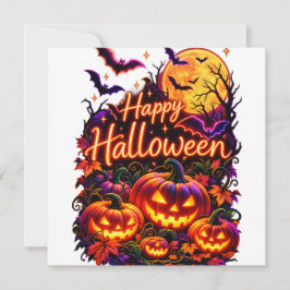 Fröhliches Halloween dunkles Design Einladung