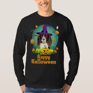 Fröhliches Halloween English Springer Spaniel Hund T-Shirt