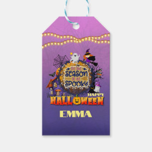 Fröhliches Halloween, es ist spooky Season-Feier Geschenkanhänger