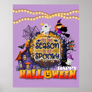 Fröhliches Halloween, es ist spooky Season-Feier Poster