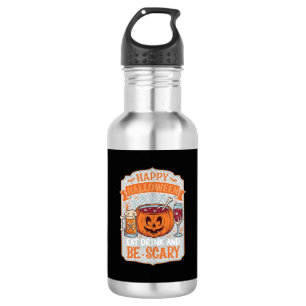 Fröhliches Halloween Essen Trinken Sei Gruselig Kü Edelstahlflasche