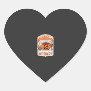 Fröhliches Halloween Essen Trinken Sei Gruselig Kü Herz-Aufkleber