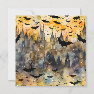 Fröhliches Halloween Fledermäuse Karte