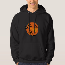 Fröhliches Halloween Fledermäuse & Mond Sweatshirt