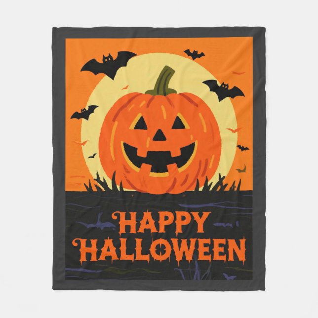 Fröhliches Halloween Fleecedecke (Vorderseite)