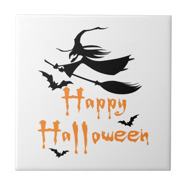 Fröhliches Halloween Fliese (Vorderseite)
