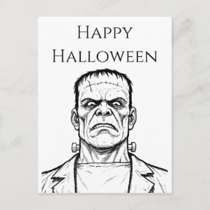 Fröhliches Halloween Frankenstein  Postkarte
