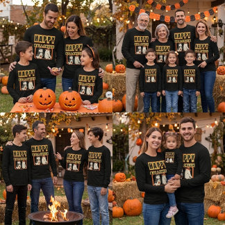 Fröhliches Halloween-Geister-Duo-Langarm-Shirt T-Shirt