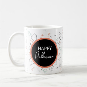 Fröhliches Halloween-Geister-Süßigkeiten-Hand-Lett Kaffeetasse