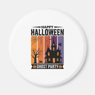 Fröhliches Halloween-Geisterparty-Spookhaus-Shirt  Magnet