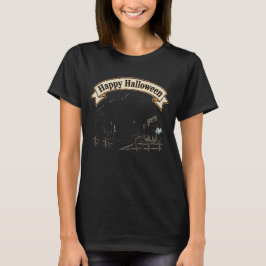 Fröhliches Halloween-Geisterstadt T-Shirt