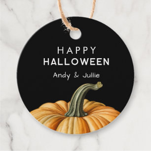 Fröhliches Halloween-Geschenk-Tag mit Kürbis Geschenkanhänger