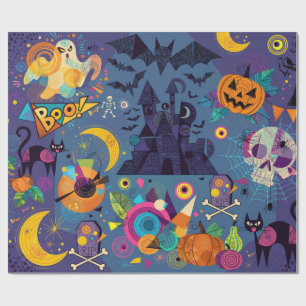 Fröhliches Halloween Geschenkpapier