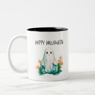 Fröhliches Halloween-Gespenst Gruseliges Halloween Zweifarbige Tasse