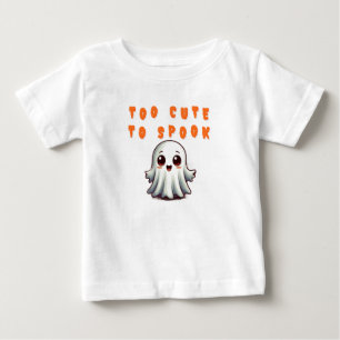 Fröhliches Halloween-Gespenst mit Fledermäusen und Baby T-shirt