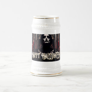 Fröhliches Halloween – gothische dunkle Feier Bierglas
