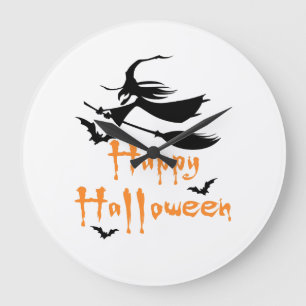Fröhliches Halloween Große Wanduhr