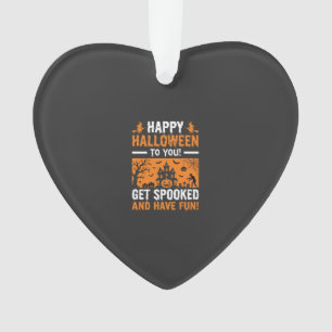 Fröhliches Halloween Grusel-Hexenhaus-Zitat Ornament