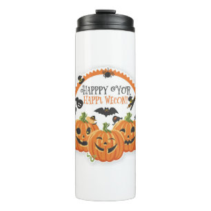 Fröhliches Halloween Grusel-Saison-Feierdesign Thermosbecher