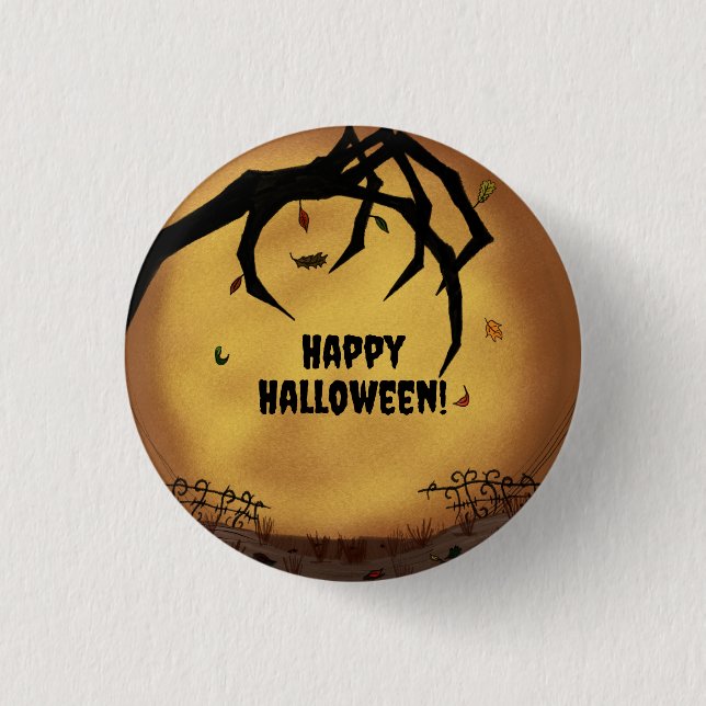 Fröhliches Halloween Gruselhafte Hand Button (Vorderseite)