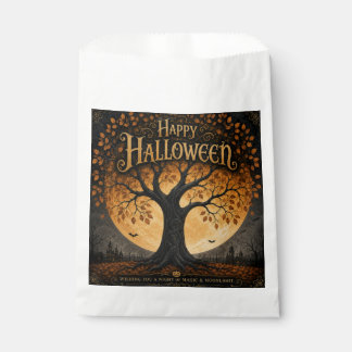Fröhliches Halloween Gruseliger Baum Vollmond Goth Geschenktütchen