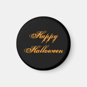 Fröhliches Halloween Handschrift Magnet (Schwarz &