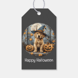 Fröhliches Halloween Hexe Golden Retriever Hund Kü Geschenkanhänger